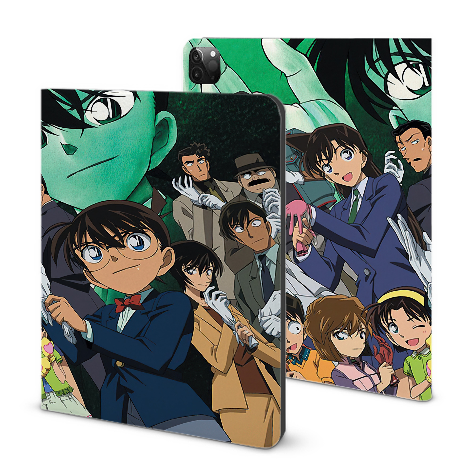 （画像用） 名探偵コナン Detective Conan IPadケース ペンホルダー付き ブックスタイルデザイン